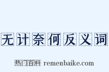 无计奈何反义词是什么意思的图片